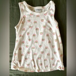 🌈 Old Navy Girls Rainbow Print Cotton Tank – Size 5T